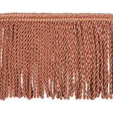 LEE JOFA MODERN - FELIX FRINGE- BRICK/ECRU - Fabric by the Yard