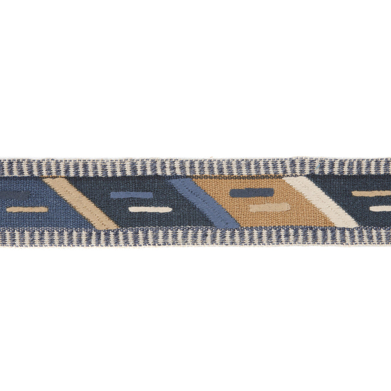 LEE JOFA - ABBE TAPE- CAMEL/BLUE - Fabric by the Yard CAMEL/BLUE