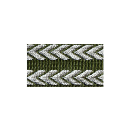 LEE JOFA - CHEVRON BRAID- OLIVE GREEN & FLAX - Fabric by the Yard OLIVE GREEN & FLAX