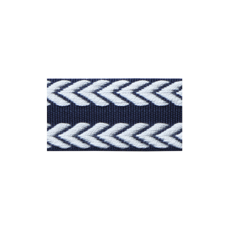 LEE JOFA - CHEVRON BRAID- NAVY & WHITE - Fabric by the Yard NAVY & WHITE
