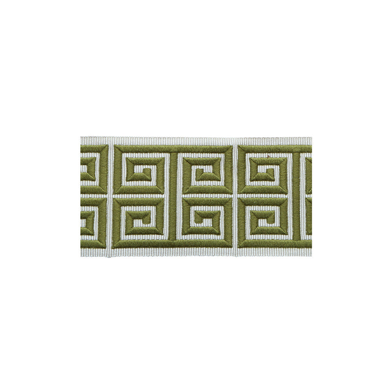 LEE JOFA - GREEK EMB BORDER- GREEN - Fabric by the Yard GREEN