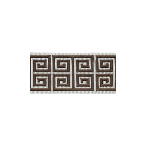 LEE JOFA - GREEK EMB BORDER- BROWN - Fabric by the Yard BROWN