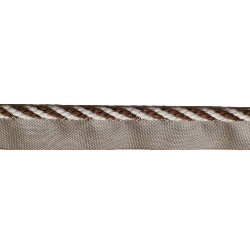 LEE JOFA - STRPD CABLE CORD- FLAX & BRONZE - Fabric by the Yard FLAX & BRONZE