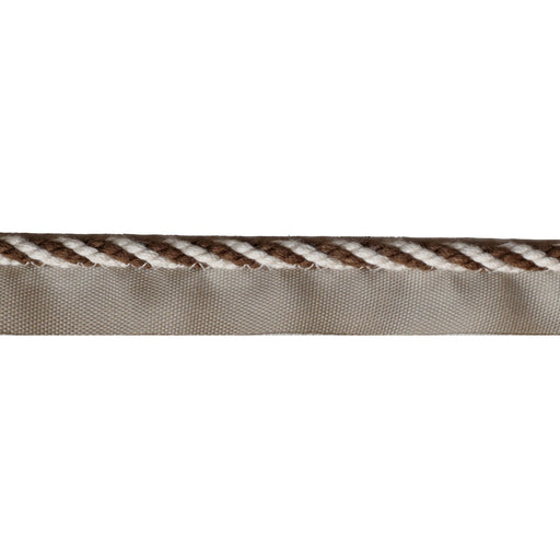 LEE JOFA - STRPD CABLE CORD- FLAX & BRONZE - Fabric by the Yard FLAX & BRONZE