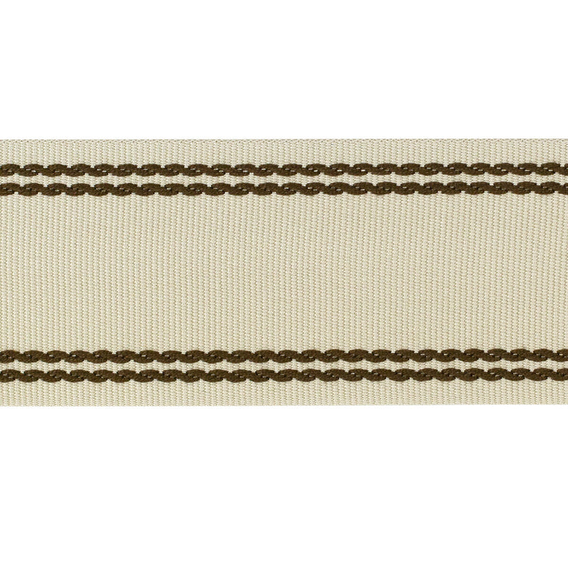 LEE JOFA - BRAID W/TRAMLINES- FLAX & BRONZ - Fabric by the Yard FLAX & BRONZ