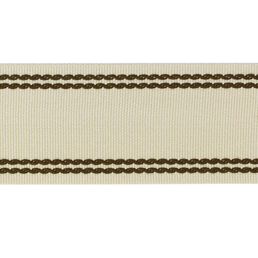 LEE JOFA - BRAID W/TRAMLINES- FLAX & BRONZ - Fabric by the Yard FLAX & BRONZ
