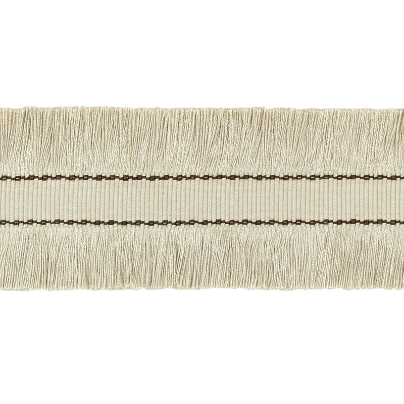 LEE JOFA - CUT RUCHE FRINGE- FLAX & BRONZE - Fabric by the Yard FLAX & BRONZE
