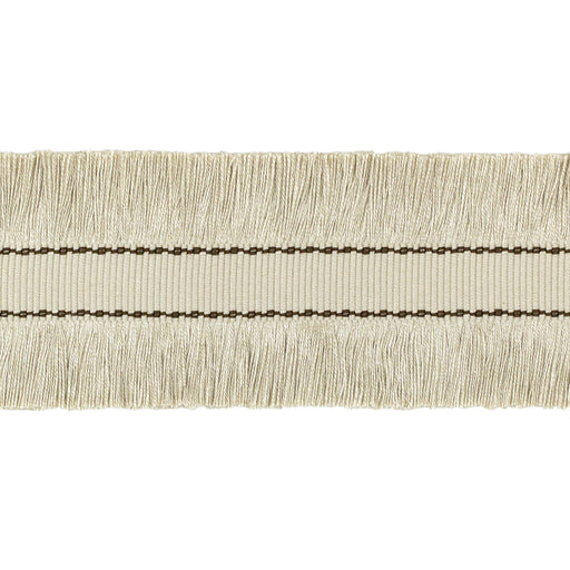LEE JOFA - CUT RUCHE FRINGE- FLAX & BRONZE - Fabric by the Yard FLAX & BRONZE