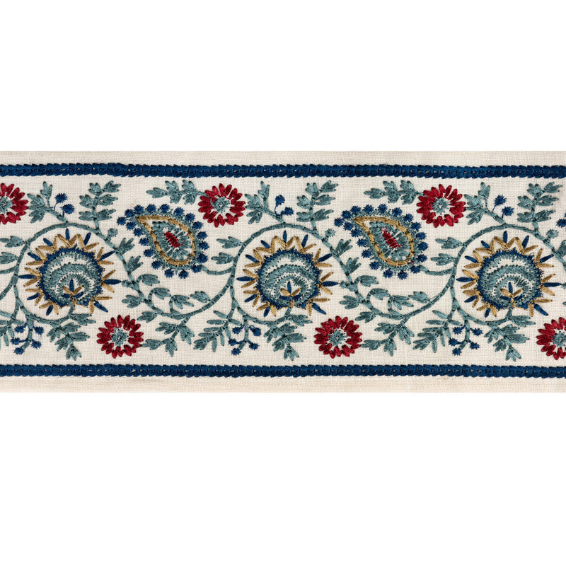 LEE JOFA - BREMHILL EMB TAPE- NAVY - Fabric by the Yard NAVY