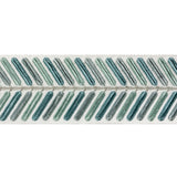 LEE JOFA - WINGFIELD EMB TAPE- TEAL - Fabric by the Yard