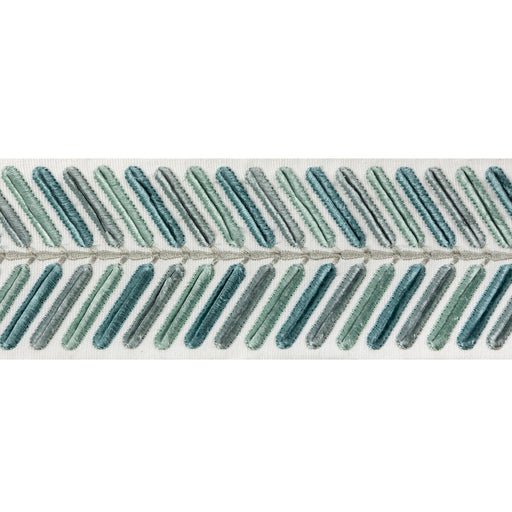LEE JOFA - WINGFIELD EMB TAPE- TEAL - Fabric by the Yard TEAL