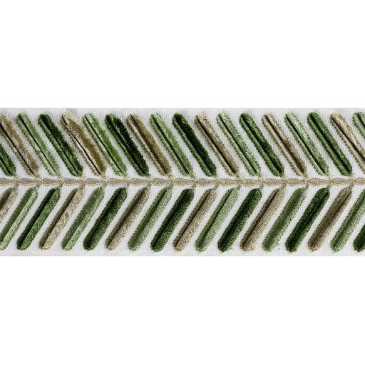 LEE JOFA - WINGFIELD EMB TAPE- GREEN - Fabric by the Yard GREEN