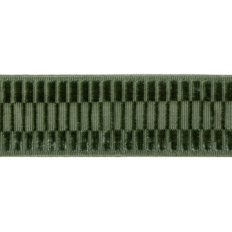 LEE JOFA - ELSTON VELVET TAPE- GREEN - Fabric by the Yard GREEN