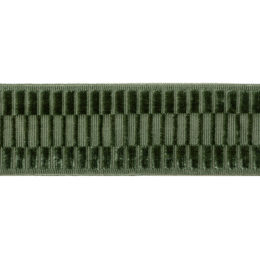LEE JOFA - ELSTON VELVET TAPE- GREEN - Fabric by the Yard GREEN