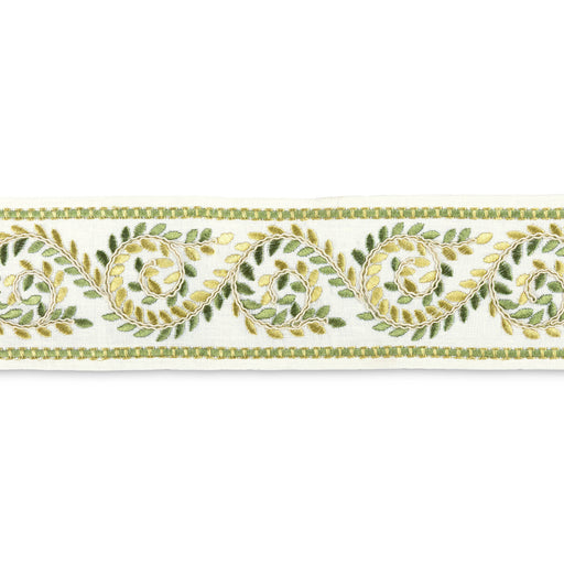 LEE JOFA - LANGTON EMB TAPE - GREEN - Fabric By The YARD