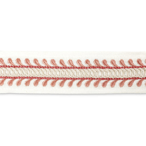 LEE JOFA - TAPTON EMB TAPE - CORAL - Fabric By The YARD