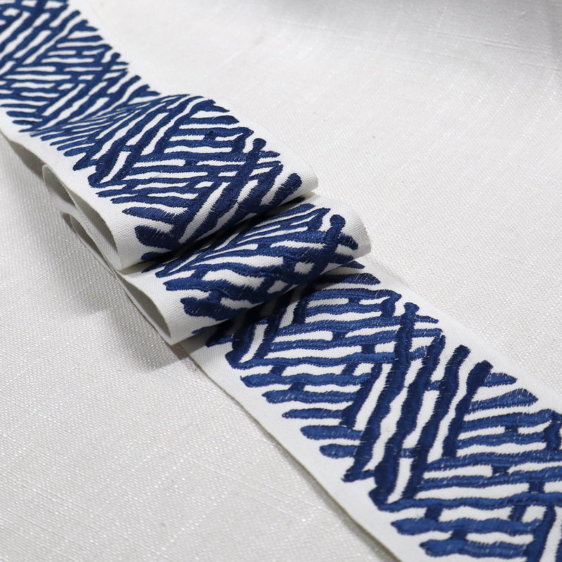 TRELLI EMB TAPE - MARINE - Mag Fabrics - Trim By The Yard