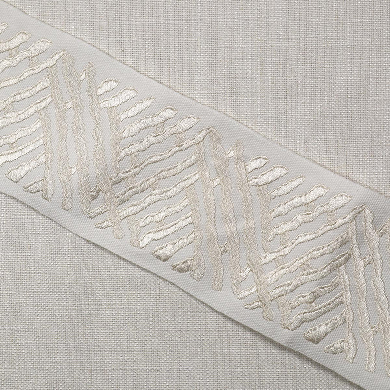 Trelli emb Tape - Pearl - Mag Fabrics - Trim By The Yard