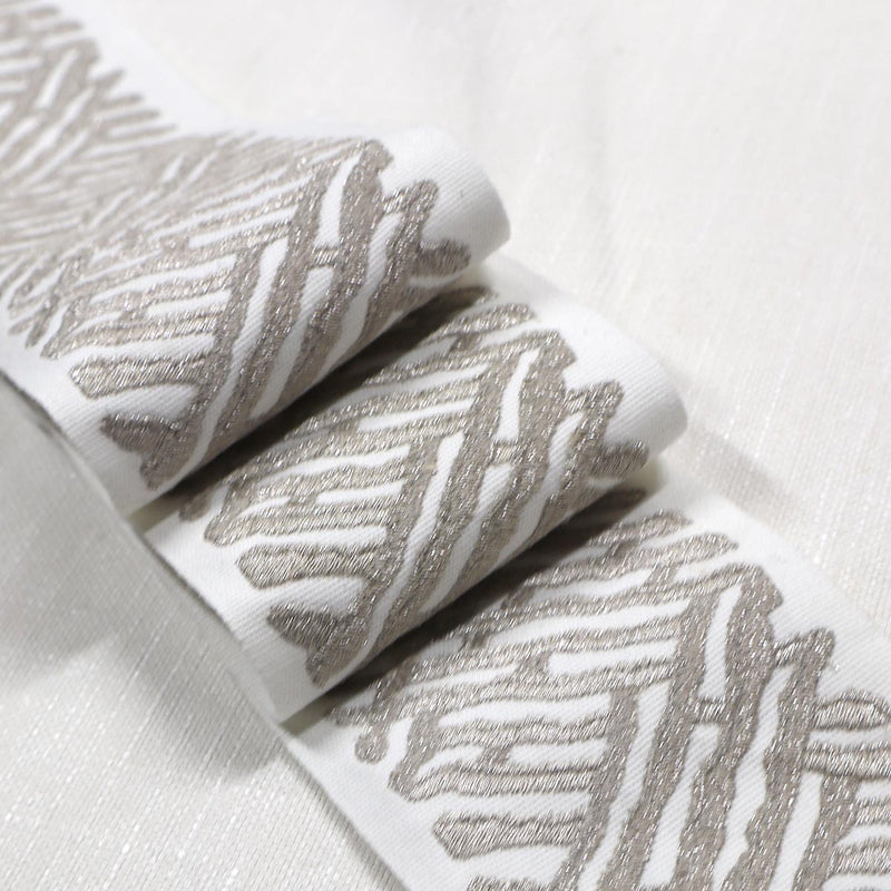 TRELLI EMB TAPE - PLATINUM - Mag Fabrics - Trim By The Yard