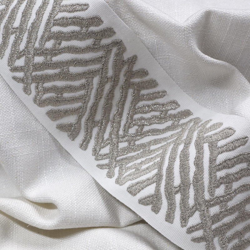 TRELLI EMB TAPE - PLATINUM - Mag Fabrics - Trim By The Yard
