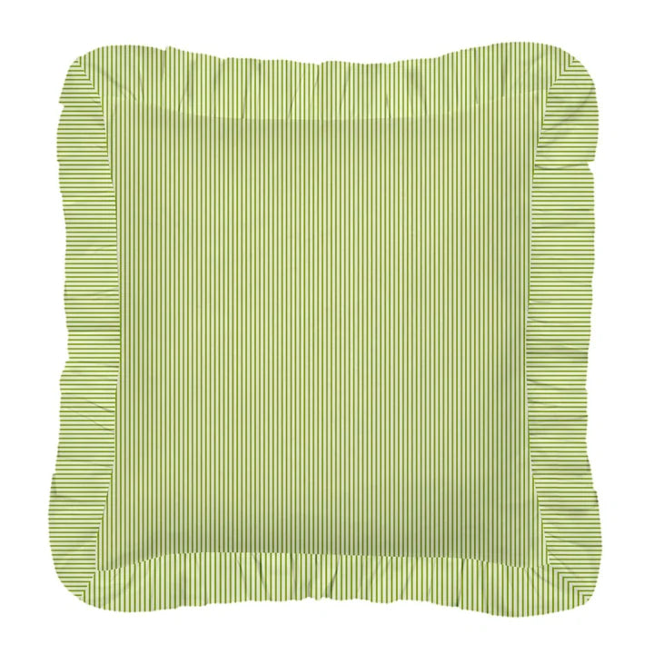 Laura Park - 22x22 Ticking Stripe Pillow - Green