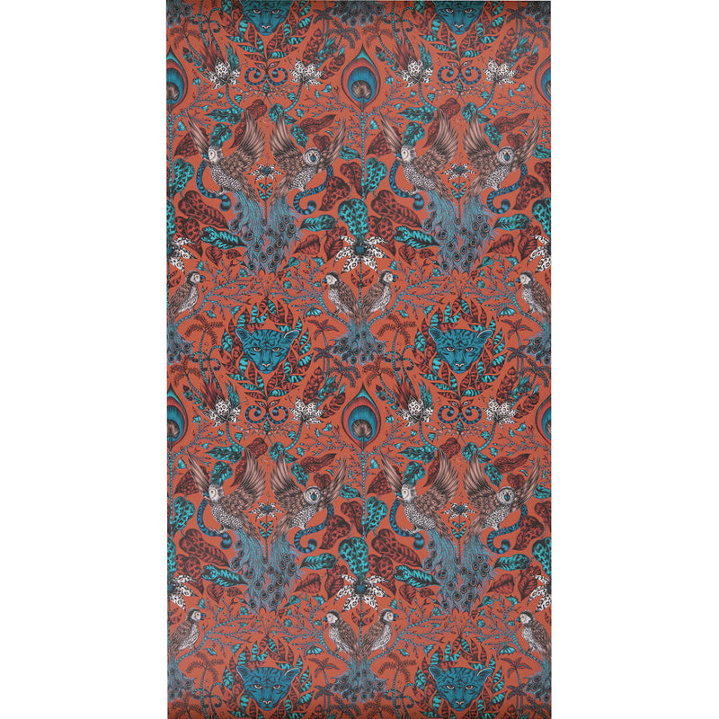 CLARKE AND CLARKE - AMAZON- RED - Wallcovering by the Roll RED