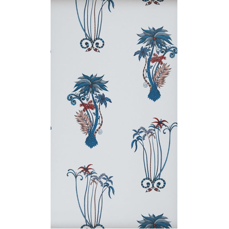CLARKE AND CLARKE - JUNGLE PALMS- BLUE - Wallcovering by the Roll BLUE