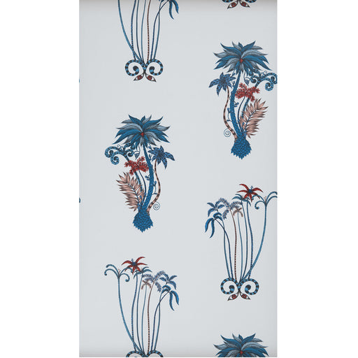 CLARKE AND CLARKE - JUNGLE PALMS- BLUE - Wallcovering by the Roll BLUE
