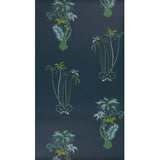 CLARKE AND CLARKE - JUNGLE PALMS- NAVY - Wallcovering by the Roll