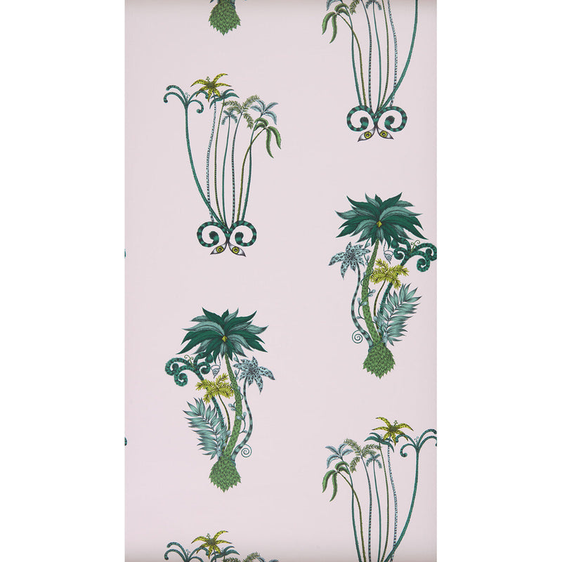 CLARKE AND CLARKE - JUNGLE PALMS- PINK - Wallcovering by the Roll PINK