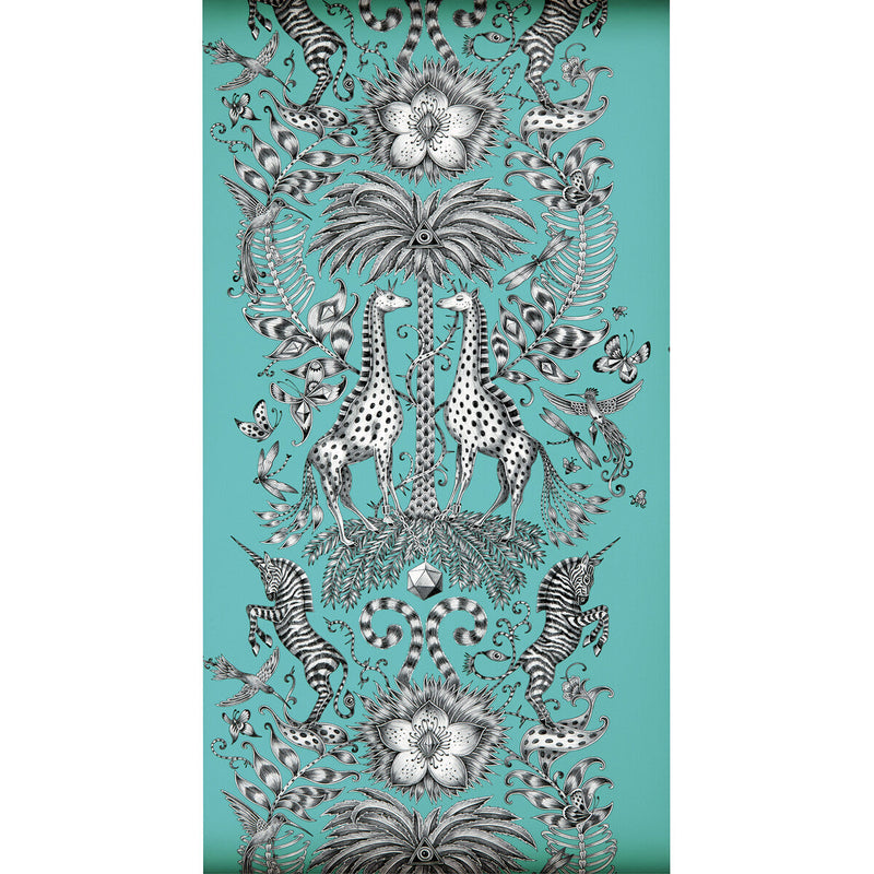 CLARKE AND CLARKE - KRUGER- TEAL - Wallcovering by the Roll TEAL