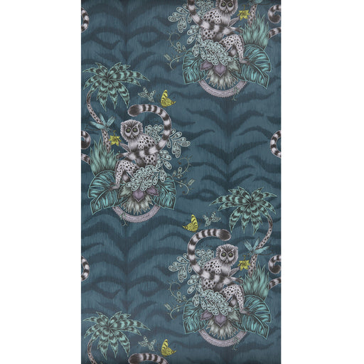 CLARKE AND CLARKE - LEMUR- NAVY - Wallcovering by the Roll NAVY