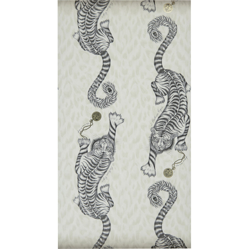 CLARKE AND CLARKE - TIGRIS- MONOCHROME - Wallcovering by the Roll MONOCHROME