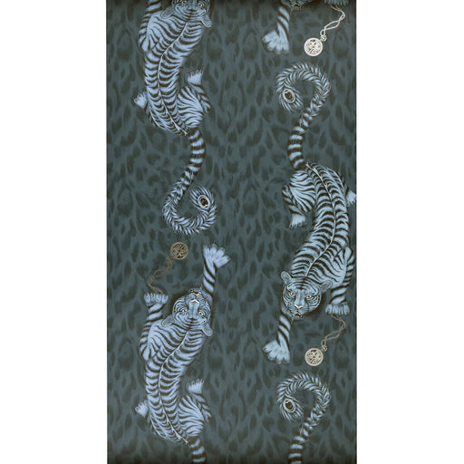CLARKE AND CLARKE - TIGRIS- NAVY - Wallcovering by the Roll NAVY