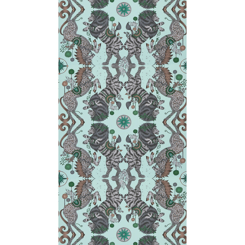 CLARKE AND CLARKE - CASPIAN WP- AQUA  - Wallcovering by the Roll AQUA