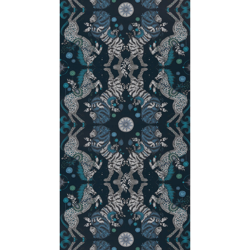 CLARKE AND CLARKE - CASPIAN WP- NAVY  - Wallcovering by the Roll NAVY