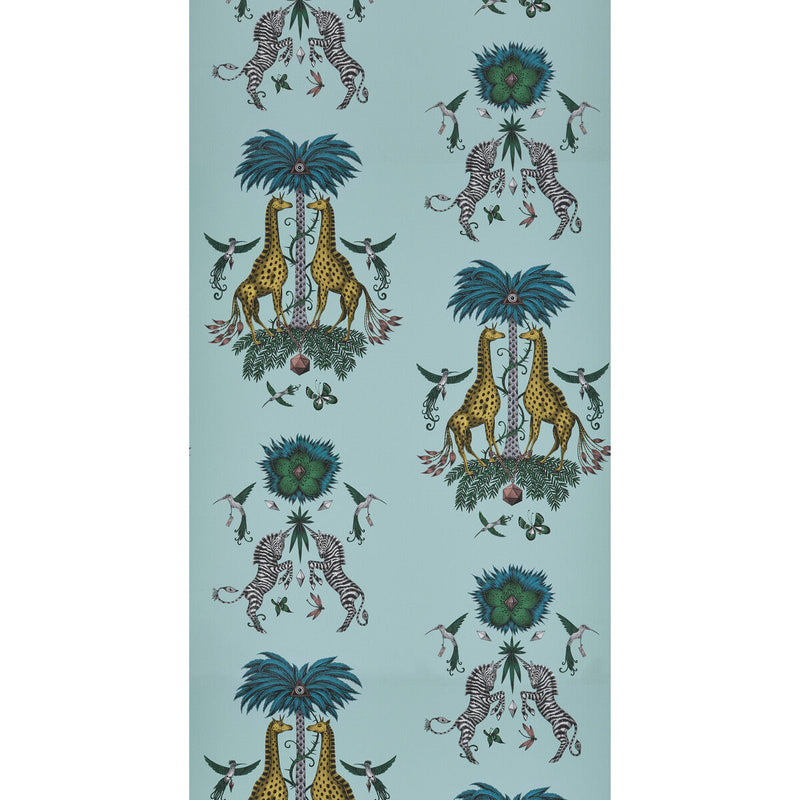 CLARKE AND CLARKE - CREATURA- TURQUOISE  - Wallcovering by the Roll TURQUOISE