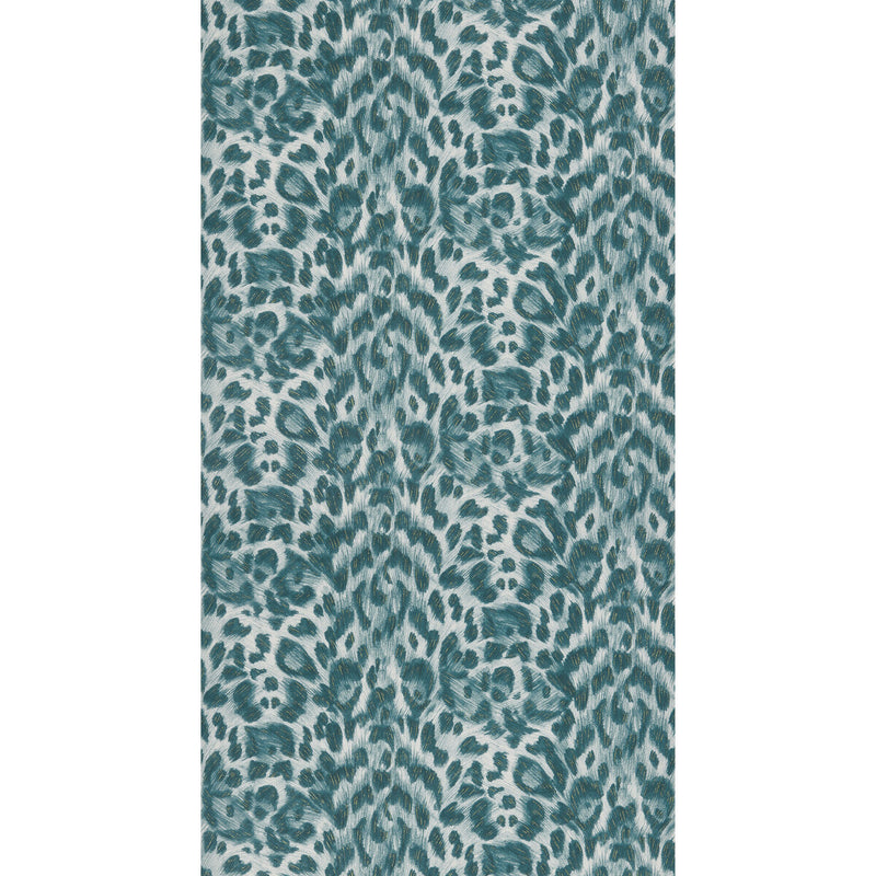 CLARKE AND CLARKE - FELIS- TEAL/LIME  - Wallcovering by the Roll TEAL/LIME