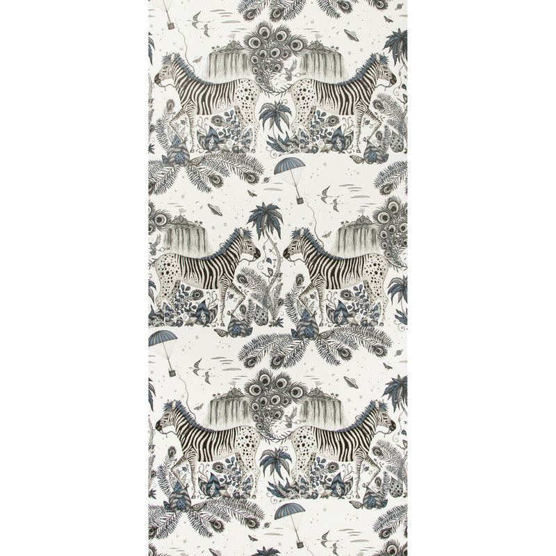 CLARKE AND CLARKE - LOST WORLD- BLUE  - Wallcovering by the Roll BLUE