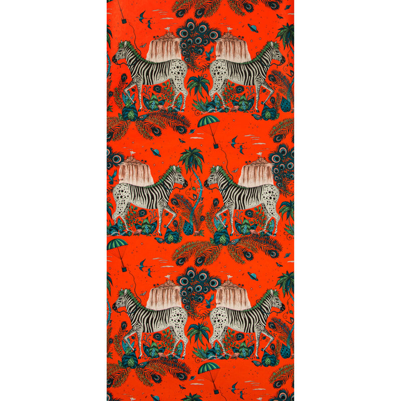 CLARKE AND CLARKE - LOST WORLD- RED  - Wallcovering by the Roll RED
