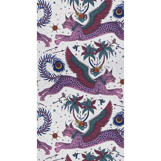 CLARKE AND CLARKE - LYNX- MAGENTA  - Wallcovering by the Roll MAGENTA