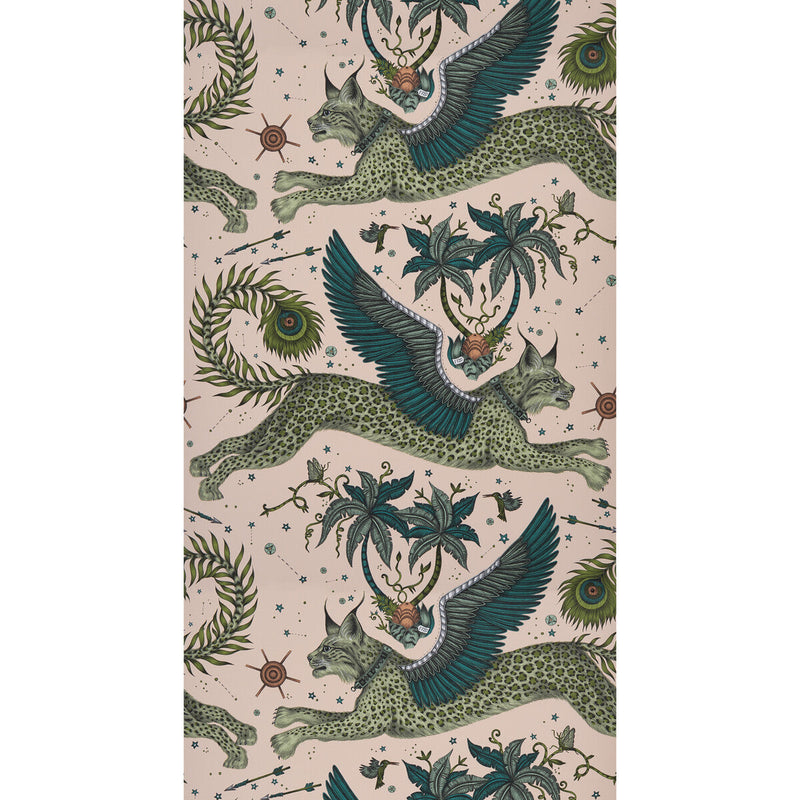 CLARKE AND CLARKE - LYNX- PINK  - Wallcovering by the Roll PINK