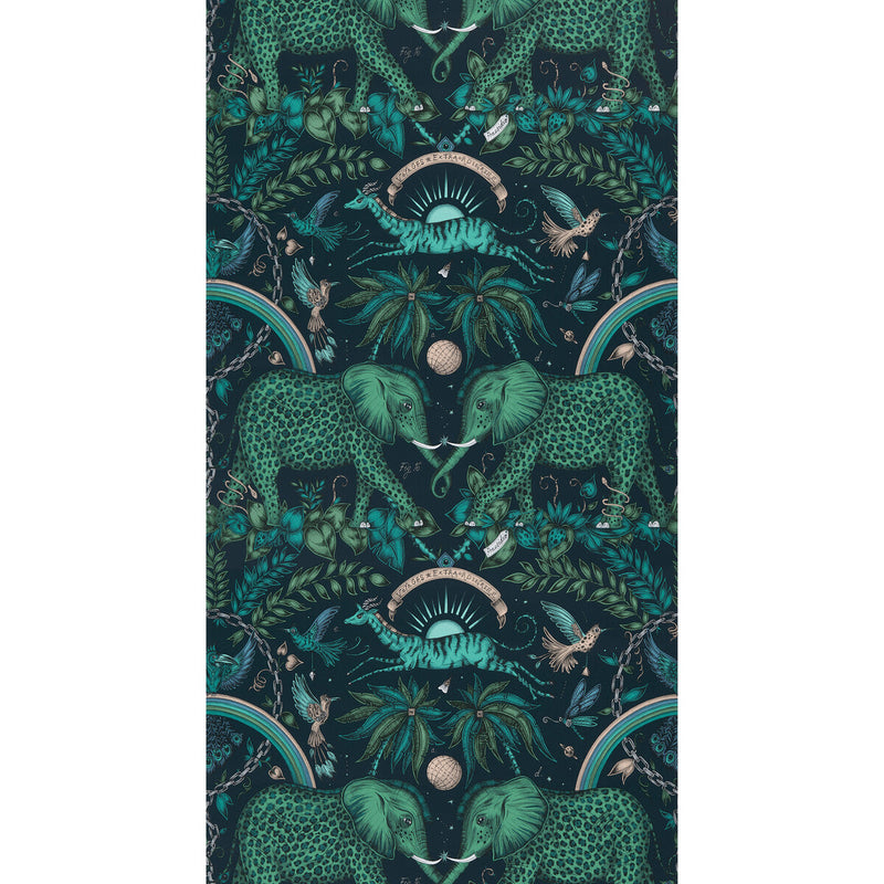 CLARKE AND CLARKE - ZAMBEZI- TEAL - Wallcovering by the Roll TEAL
