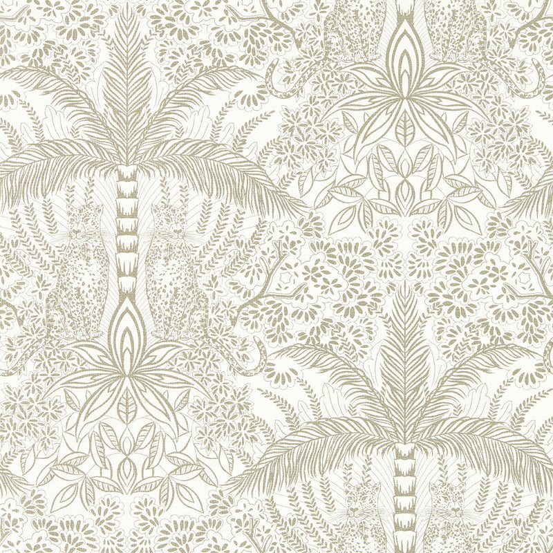 CLARKE AND CLARKE - LEOPARDO- GOLD/IVORY WP - Wallcovering by the Roll GOLD/IVORY WP