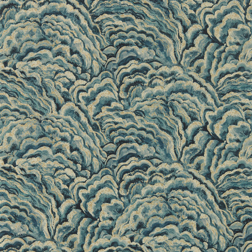 CLARKE AND CLARKE - LUMINO- KINGFISHER/GILVER WP - Wallcovering by the Roll KINGFISHER/GILVER WP