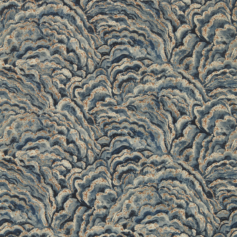 CLARKE AND CLARKE - LUMINO- MIDNIGHT/COPPER WP - Wallcovering by the Roll MIDNIGHT/COPPER WP