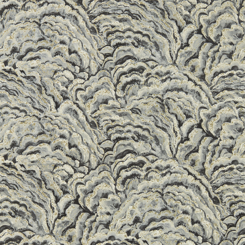 CLARKE AND CLARKE - LUMINO- NOIR/GILVER WP - Wallcovering by the Roll NOIR/GILVER WP