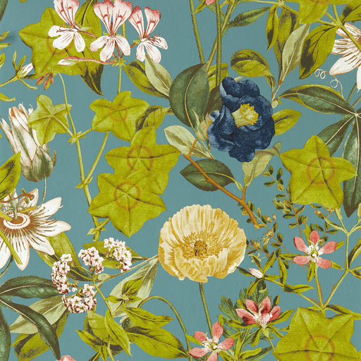 CLARKE AND CLARKE - PASSIFLORA- CHAMBRAY WP - Wallcovering by the Roll CHAMBRAY WP