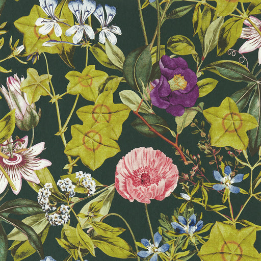 CLARKE AND CLARKE - PASSIFLORA- EMERALD WP - Wallcovering by the Roll EMERALD WP