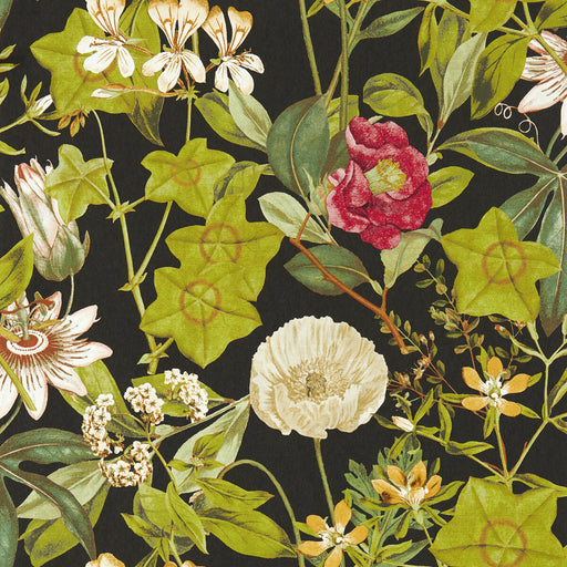 CLARKE AND CLARKE - PASSIFLORA- NOIR WP - Wallcovering by the Roll NOIR WP